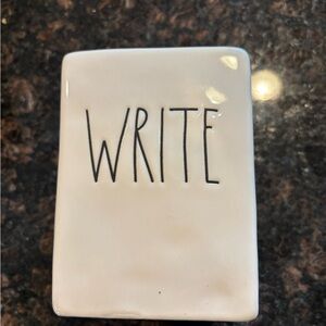 Rae Dunn Artisan Collection Ceramic Write Pen Holder.